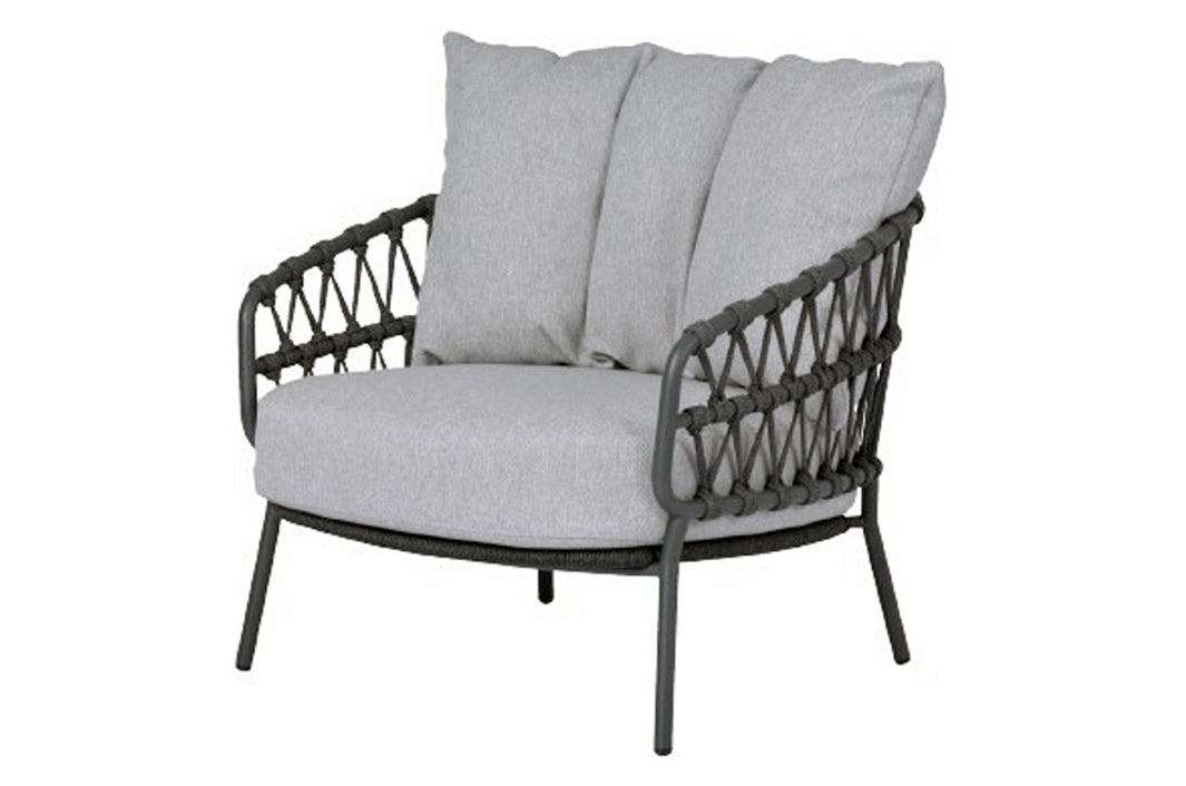 Sumba Living Sessel Geflecht anthrazit inkl. Sitzkissen