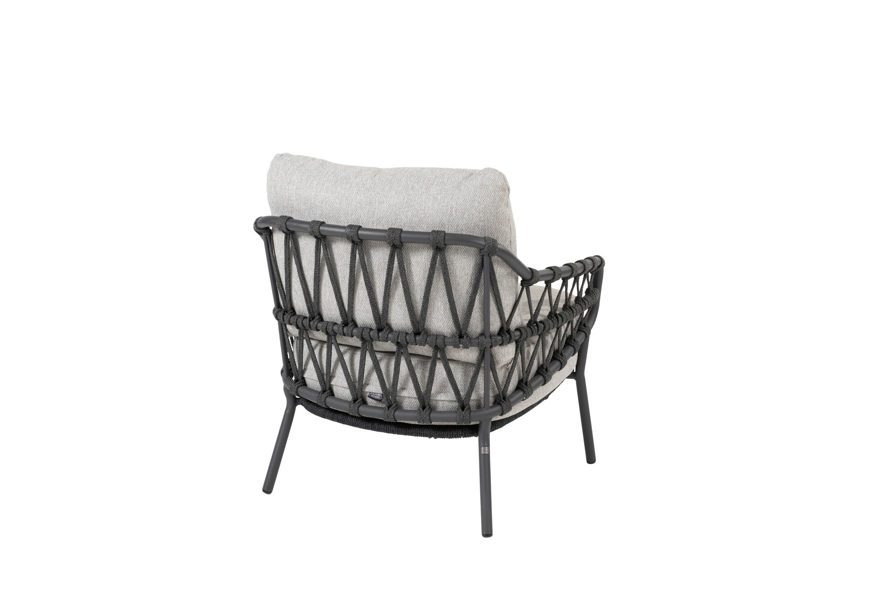 Sumba Low Dining Sessel Geflecht anthrazit inkl. Sitzkissen