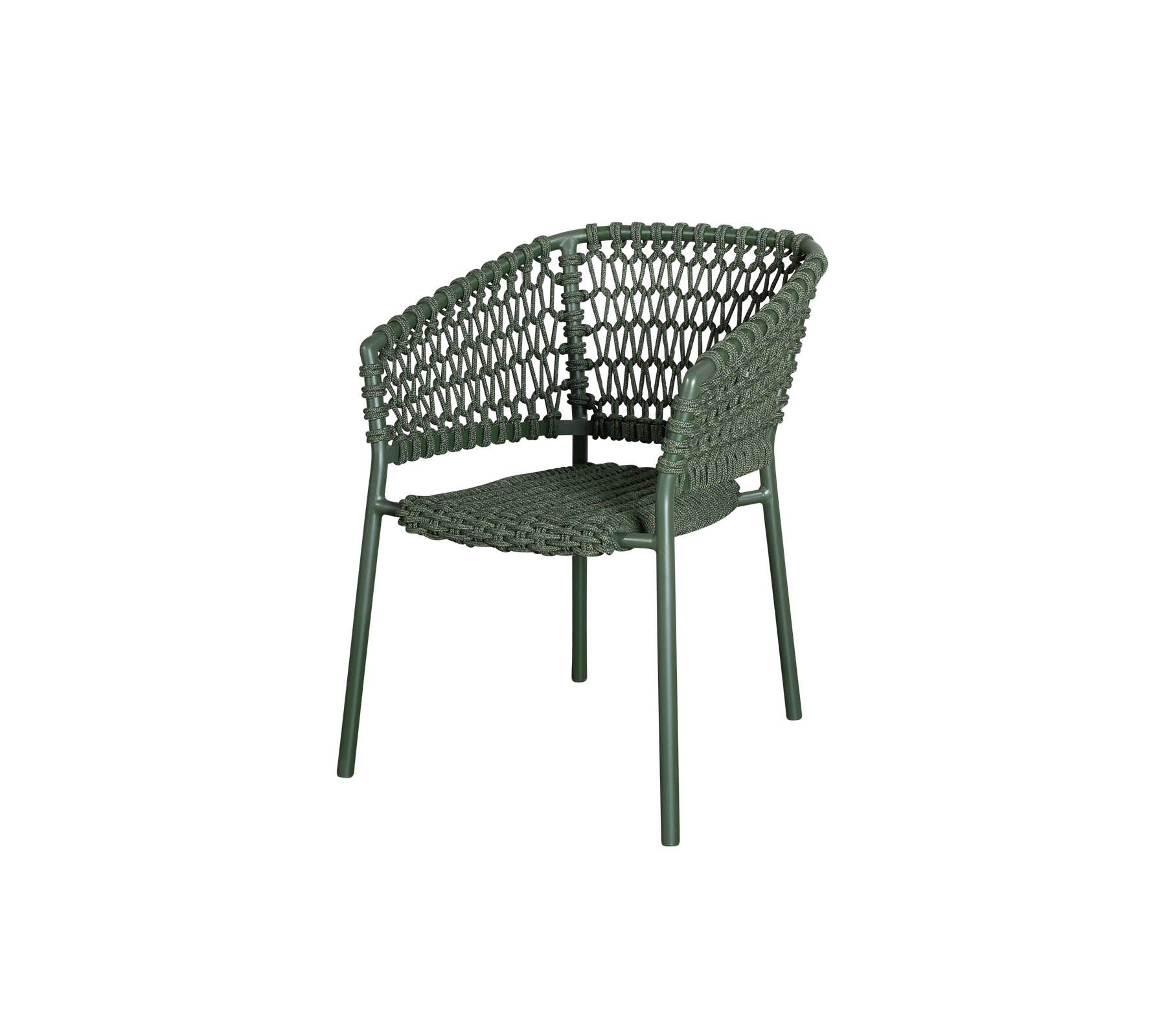 Ocean Dining Stapelsessel Dark green Cane Line Softrope inkl. Kissensatz