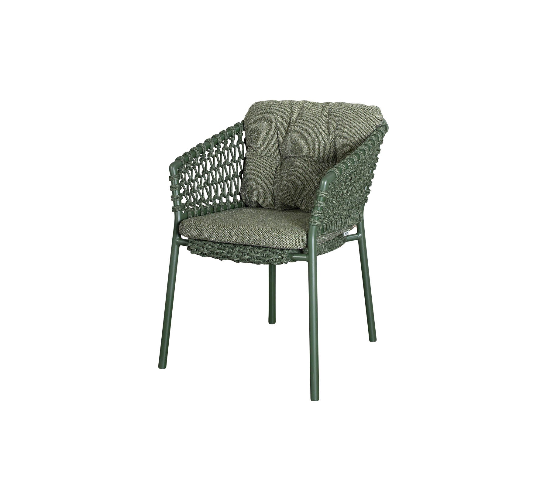 Ocean Dining Stapelsessel Dark green Cane Line Softrope inkl. Kissensatz