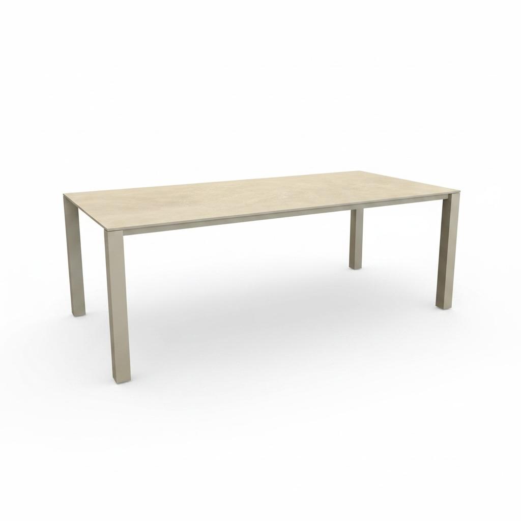 Elba Ausziehtisch 160/220/280 x 99 cm Alu sand mit Keramik