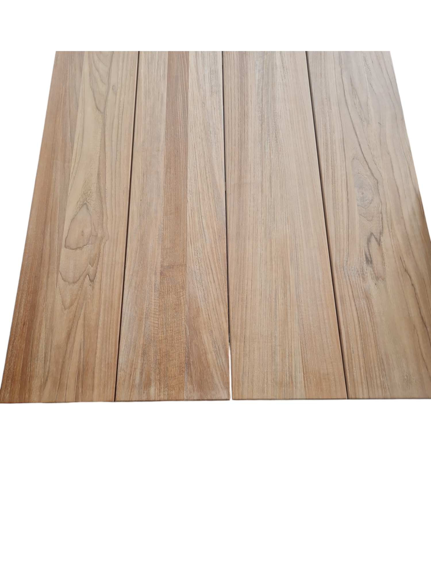 MATERA Ausziehtisch Teakholzbohlen mit Untergestell Edelstahl anthrazit