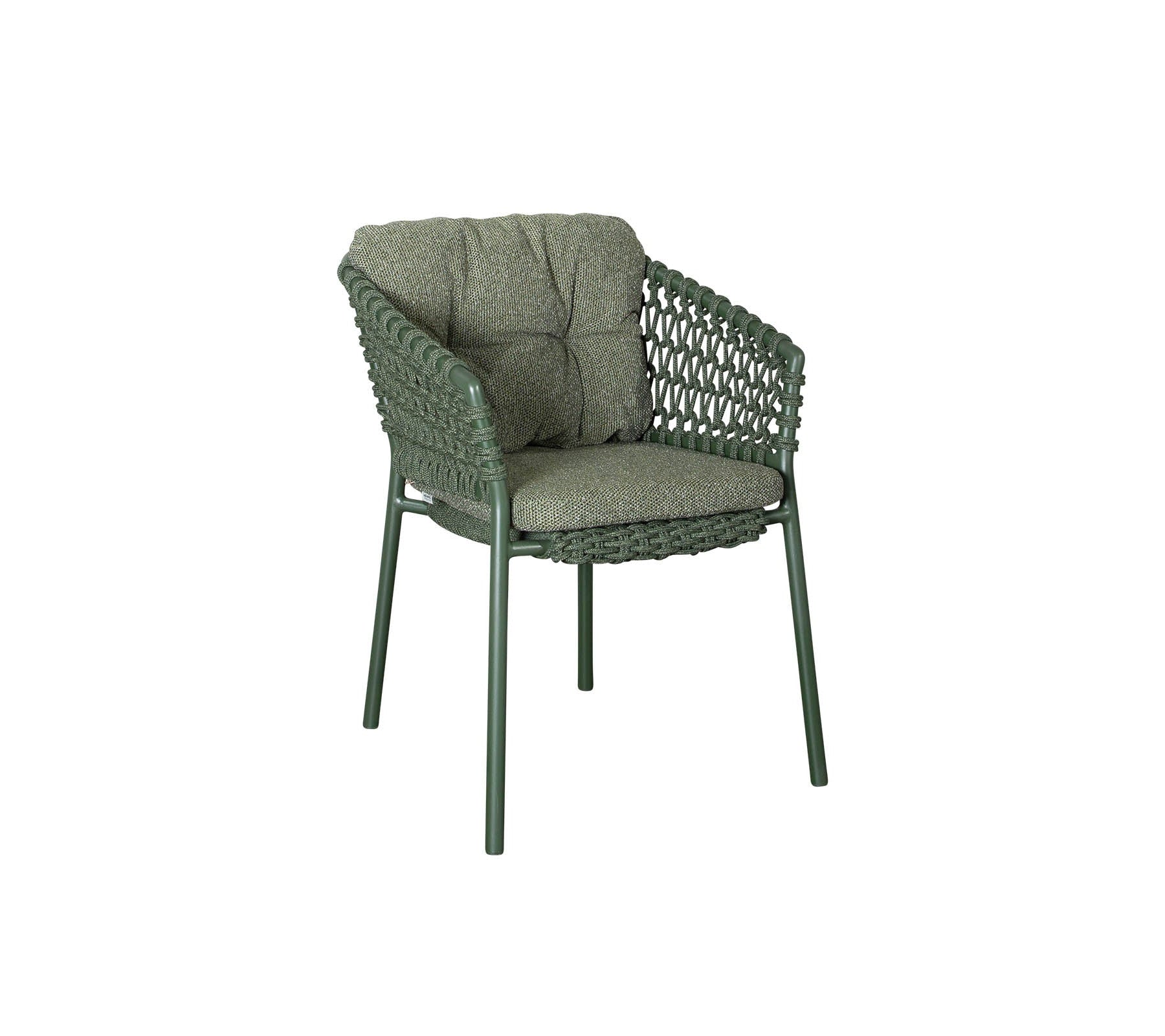 Ocean Dining Stapelsessel Dark green Cane Line Softrope inkl. Kissensatz
