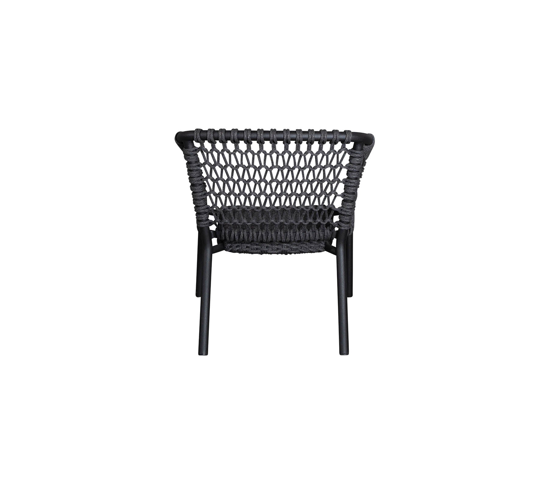 Ocean Dining Stapelsessel Dark grey Cane Line Softrope inkl. Kissensatz