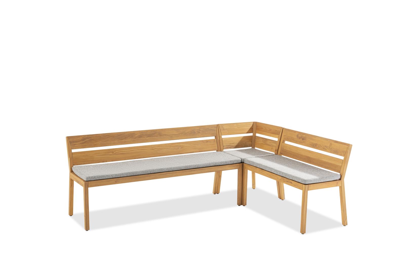 ANN Eckbank Teakholz inkl Kissen 238 x 163
