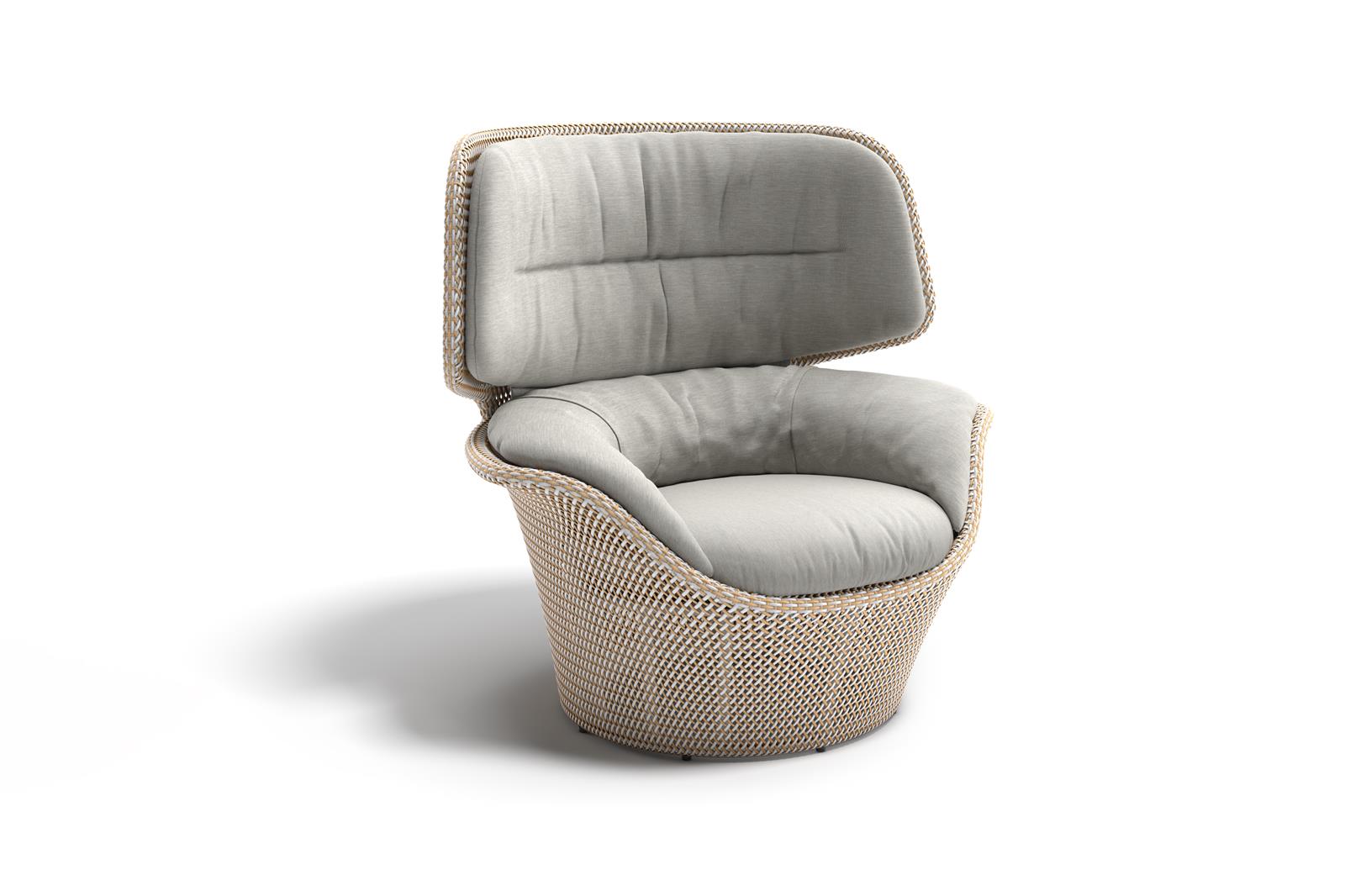 SEASHELL GRAND Hochlehner oasis inkl Kissen Muse grafite