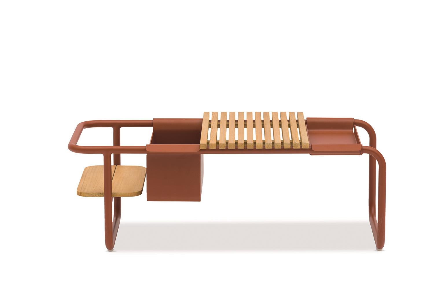 Sunrise Couchtisch Alu terracotta