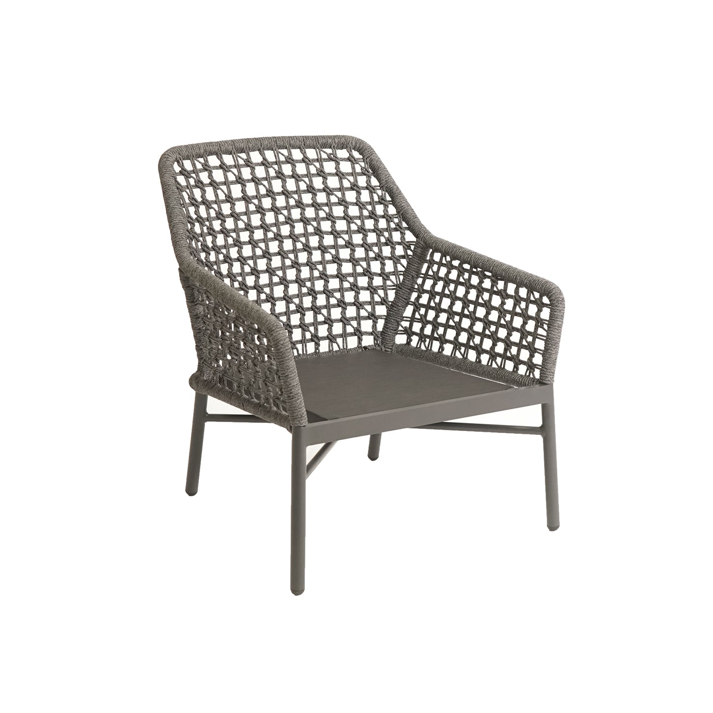 Faro ROPE Lounge Sessel, Alu anthrazit, Rope honey