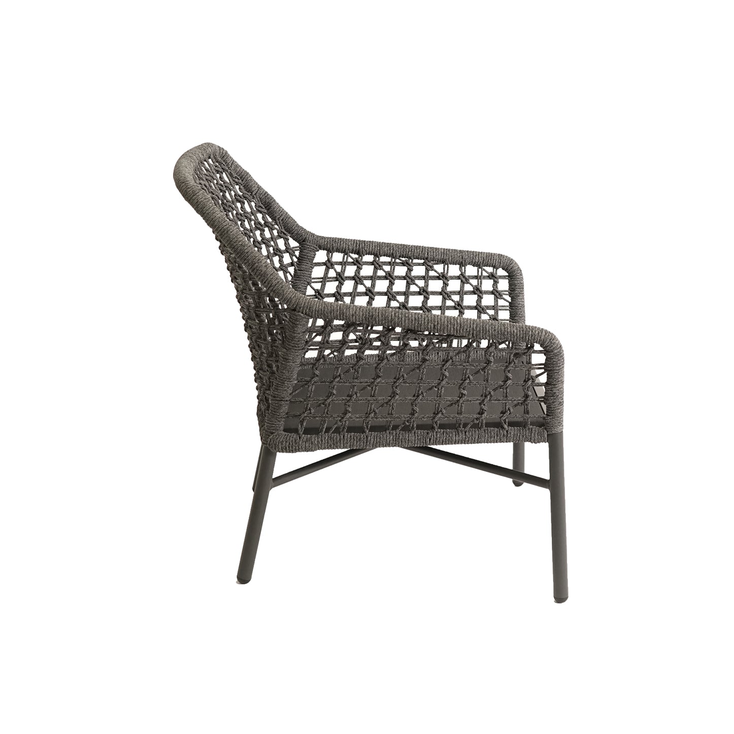 Faro ROPE Lounge Sessel, Alu anthrazit, Rope honey