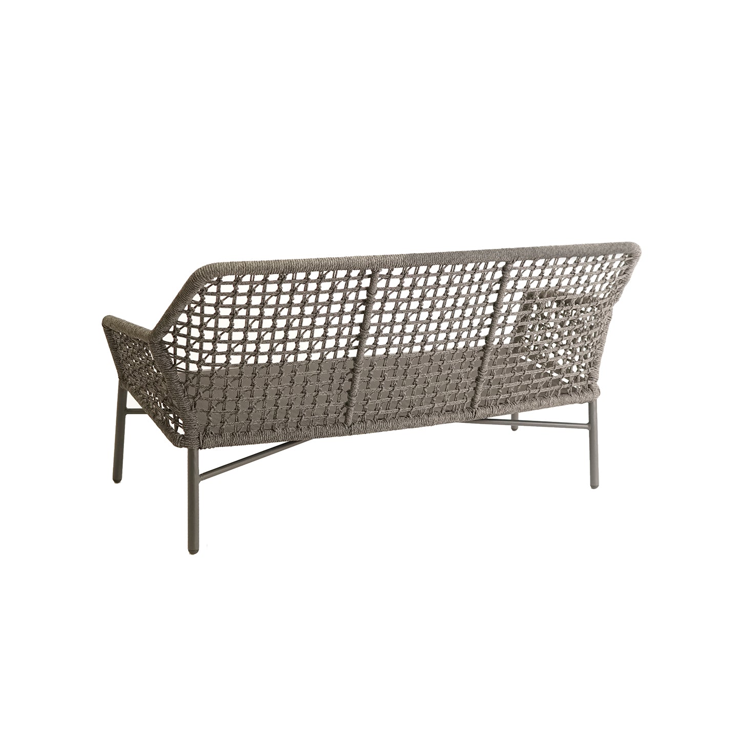 Faro ROPE Lounge 2er Sofa, Alu anthrazit Rope honey