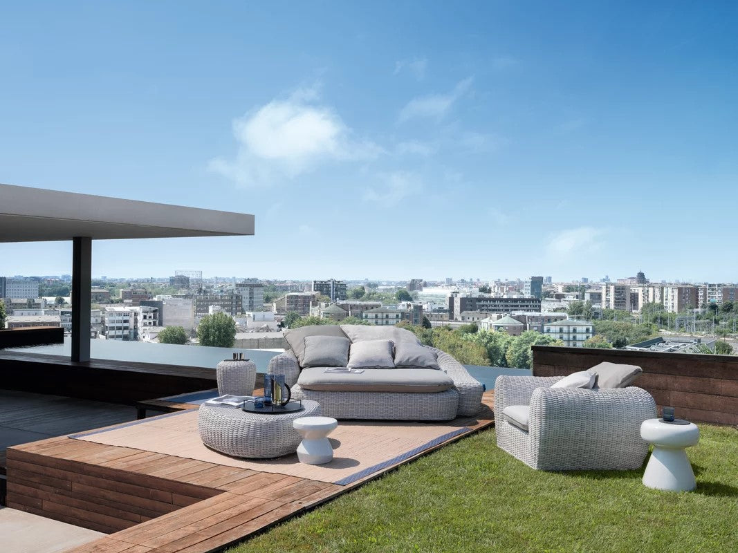 INOUT Beistelltisch Höhe 30 Beton - weiß