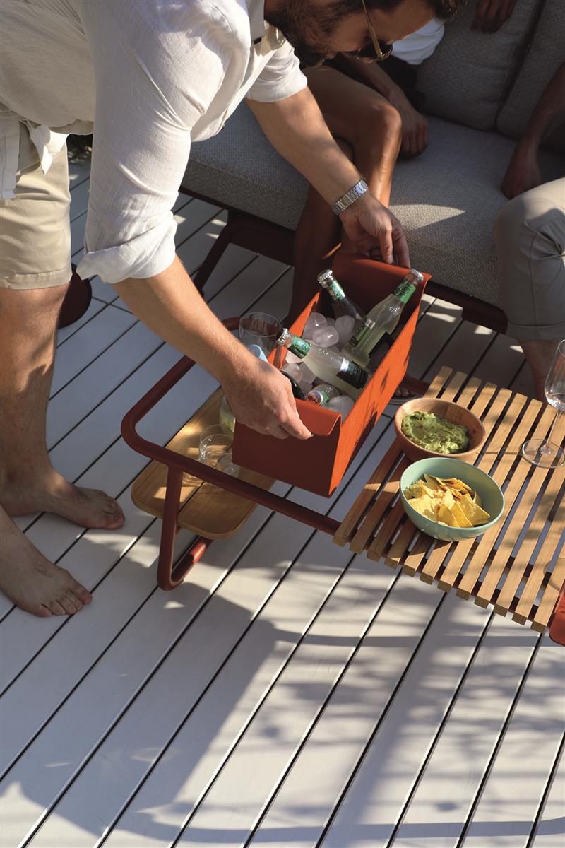 Sunrise Couchtisch Alu terracotta