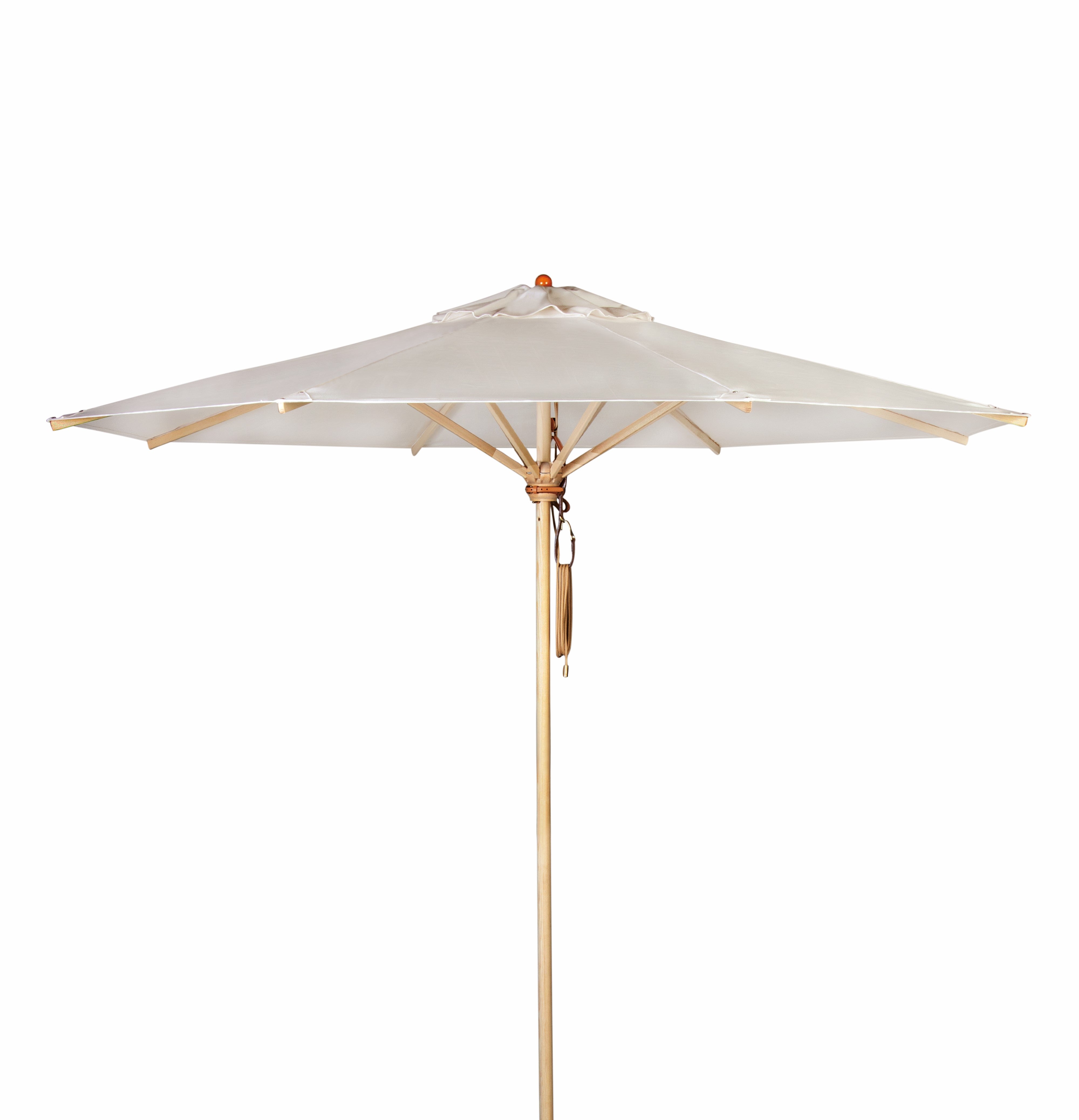 Klassiker Schirm Ø 350 mit Flaschenzug in natur