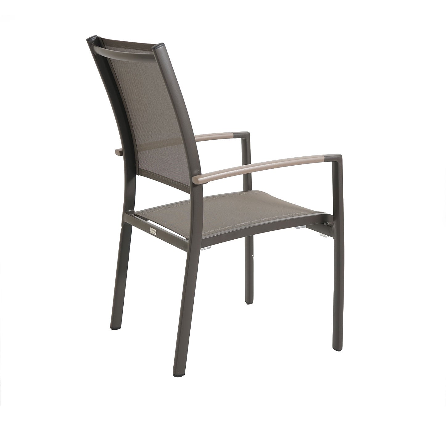 Kreta Comf. Highback Teak-AL Alu taupe/Baty quarz