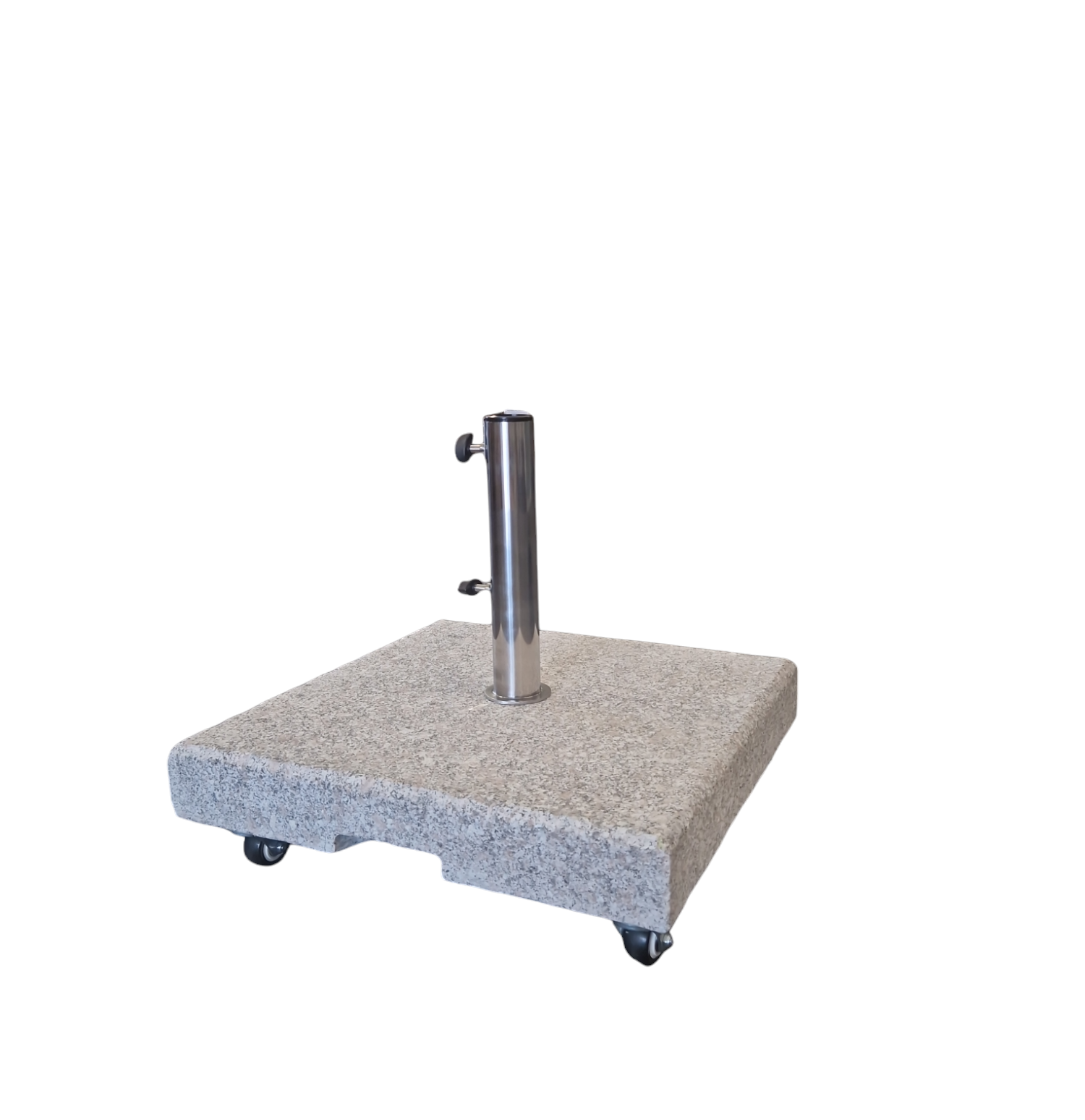 Lermoos Schirmständer hellgrau geflammt 50kg auf Rollen