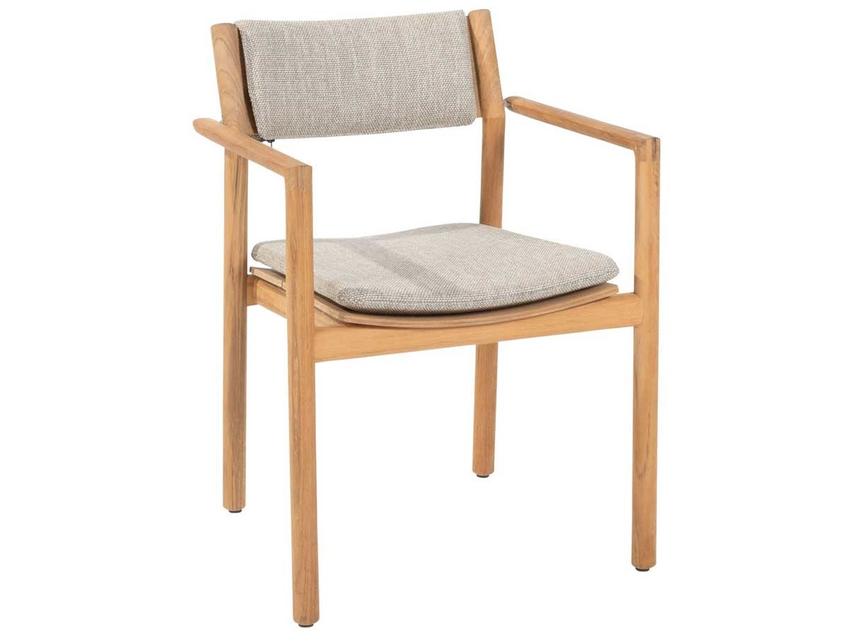 Life Stapelsessel Teak natur inkl. Kissen