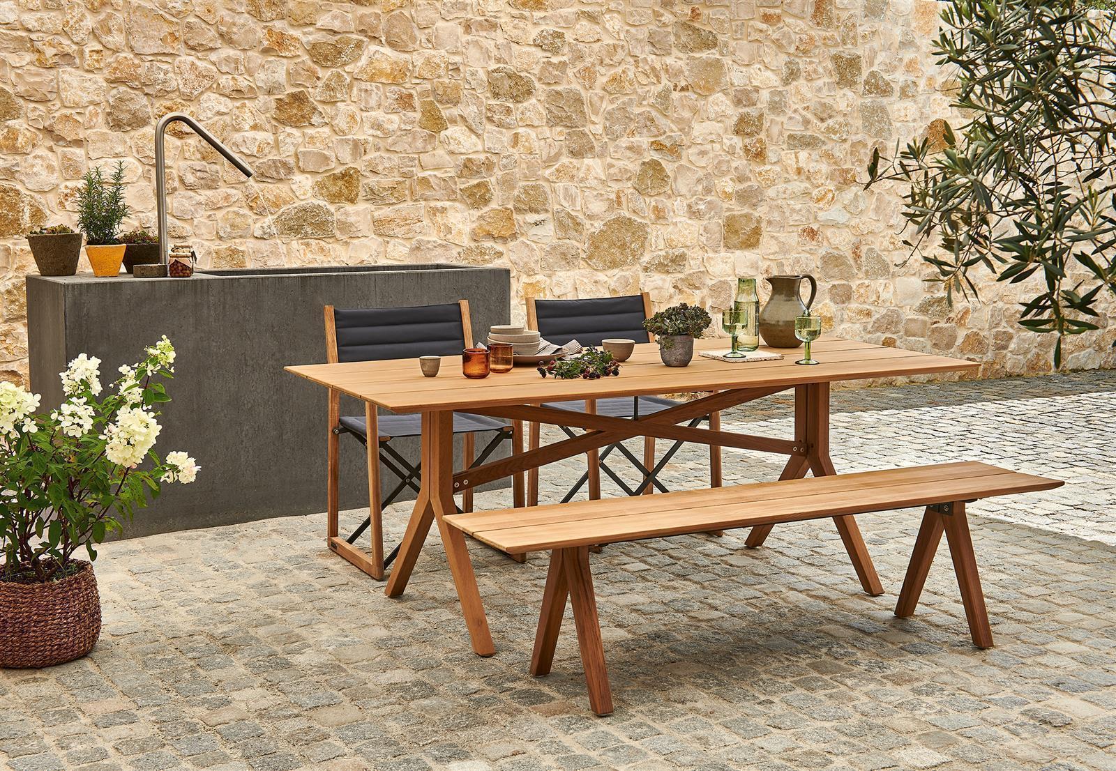 LOFT Bank Teak massiv 180 x 38 cm