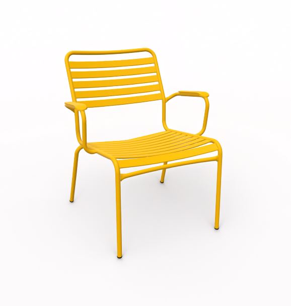 Rigi Lättli Salonsessel mit Lehne buchsbaumgelb