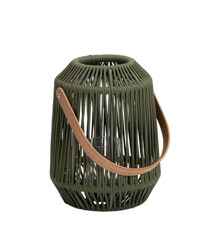 NOLA Laterne dunkelgrün klein H 39 cm