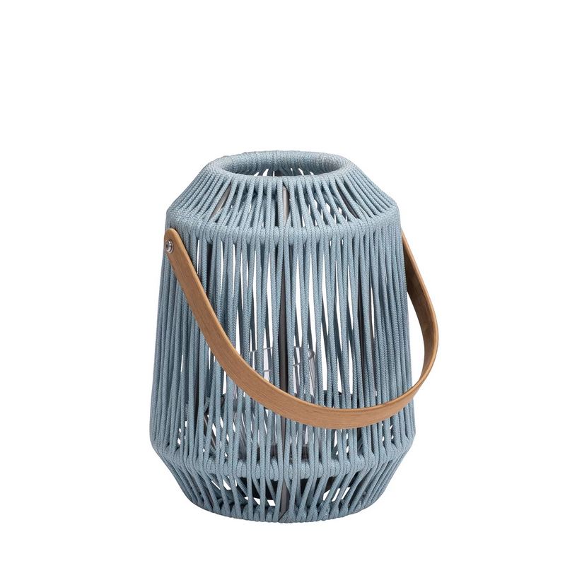 NOLA Laterne hellblau klein H 39 cm
