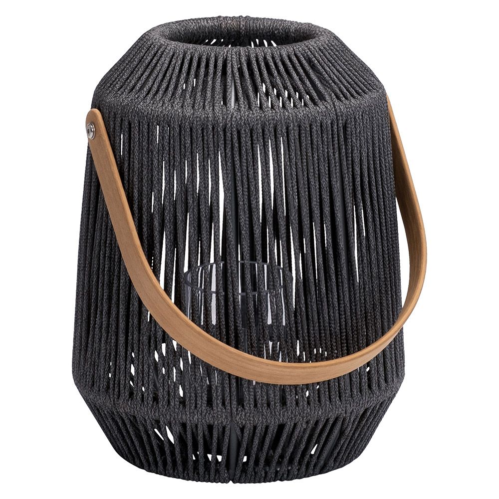 NOLA Laterne schiefergrau klein H 39 cm