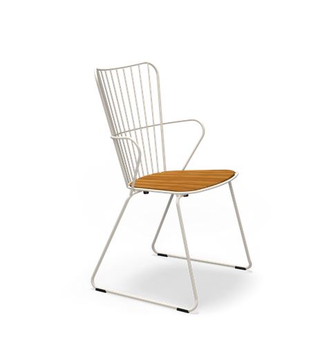 PAON Sessel weiß / Bambus