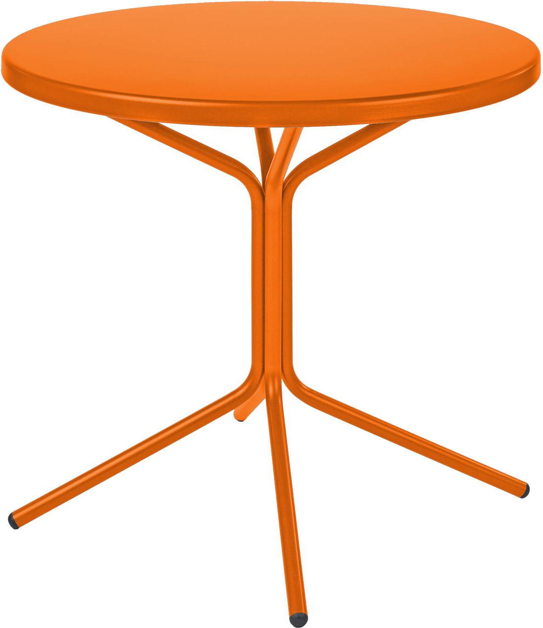 PIX Metall Beistelltisch Ø 60 cm mit Höhe 70 cm orange