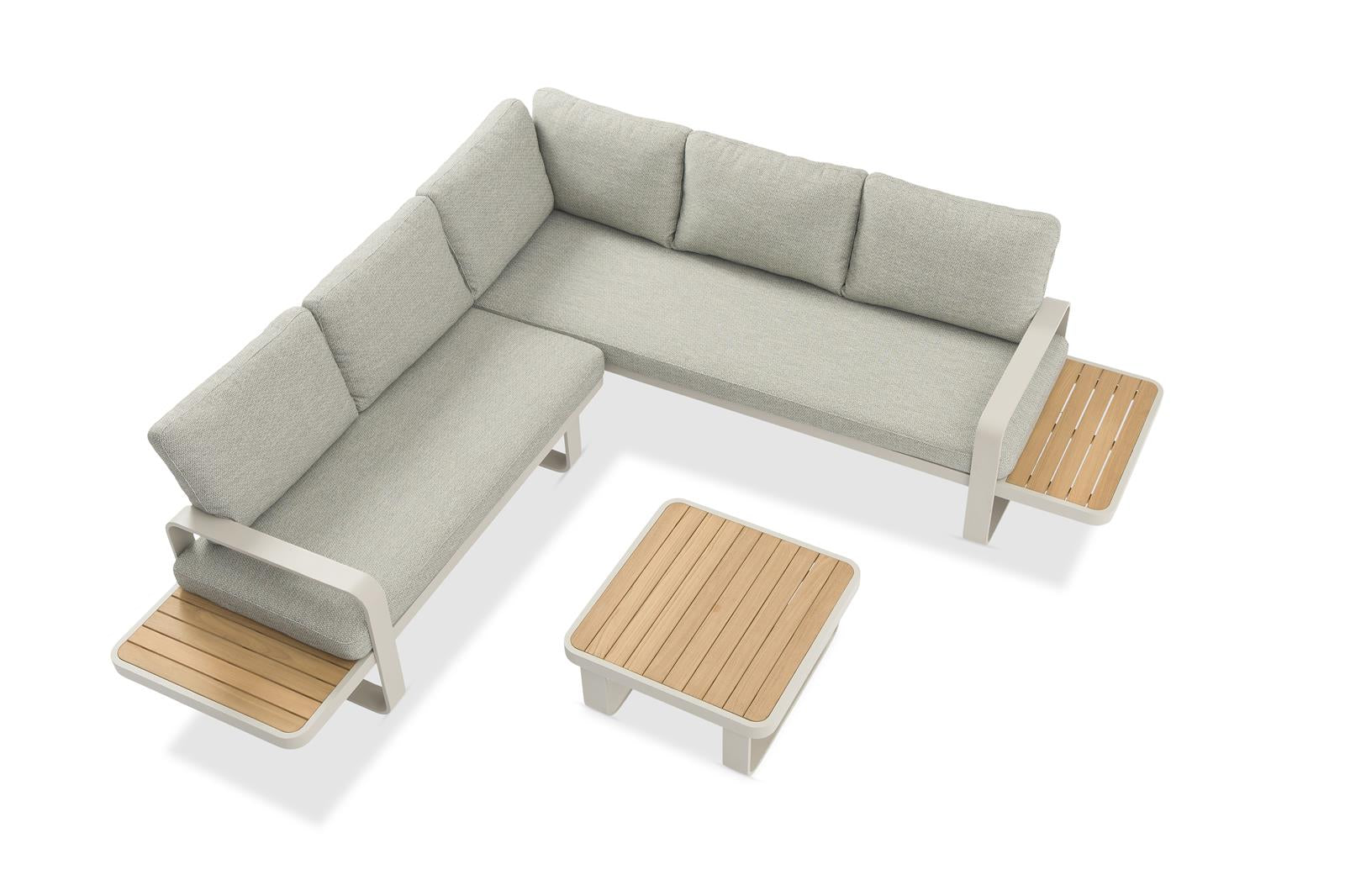 Viktoria Ecklounge Aluminium sand inkl Kissen
