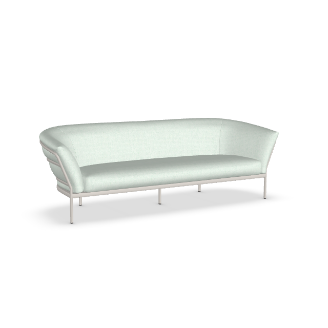 RIA SOFT  2er Sofa  pulvergrau / liso salbei