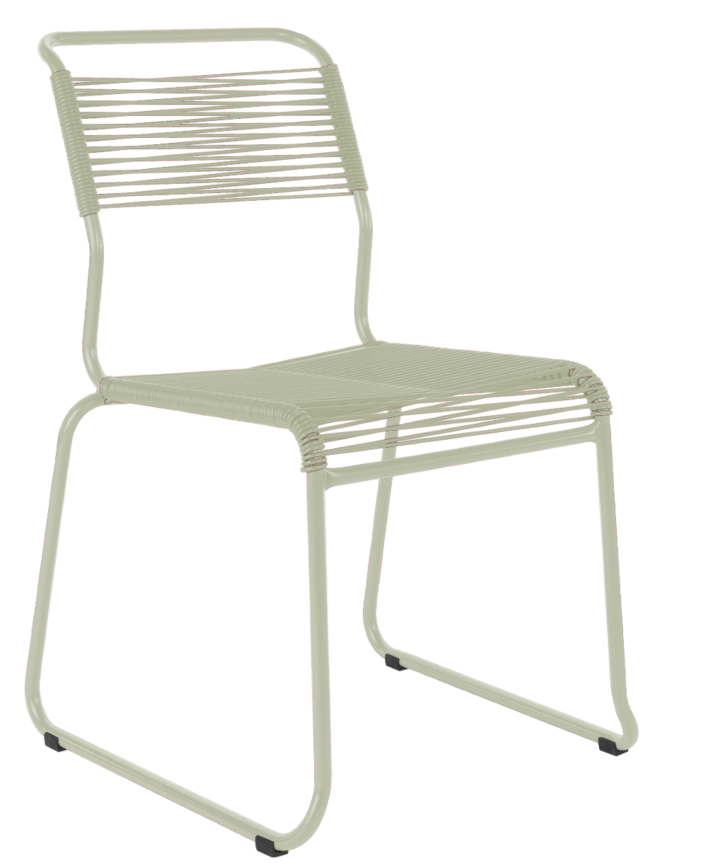 Säntis Spaghetti Stuhl mit Kufen pastellgrün