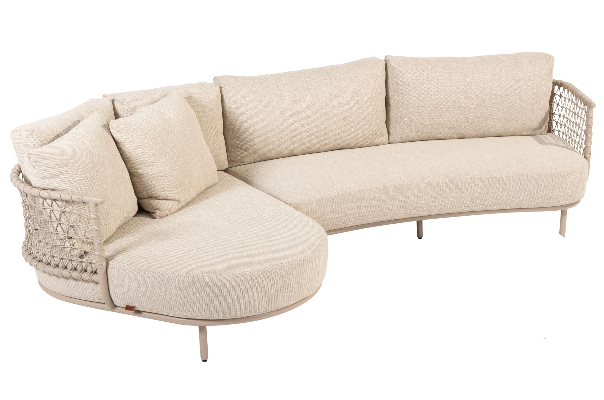 Sicilia Sofa 2Sitzer links + Chaiselounge rechts in latte