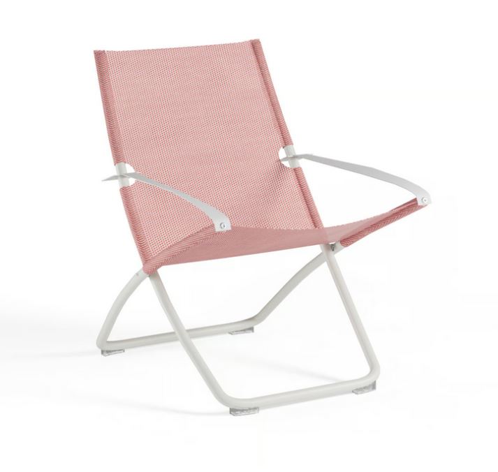 Snooze Liegestuhl weiß rot 300/46