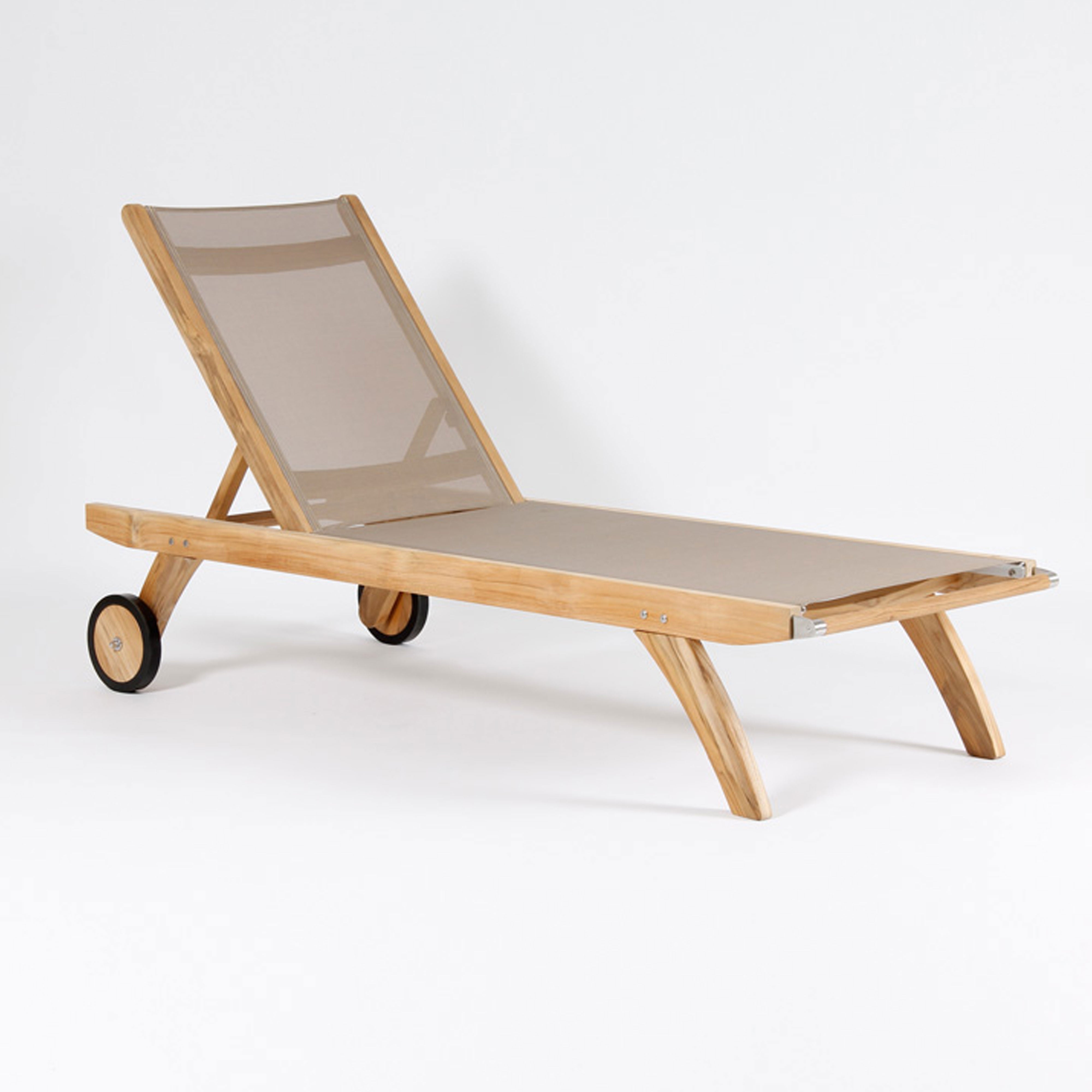 St.Tropez Sonnenliege Teakgestell, Baty taupe