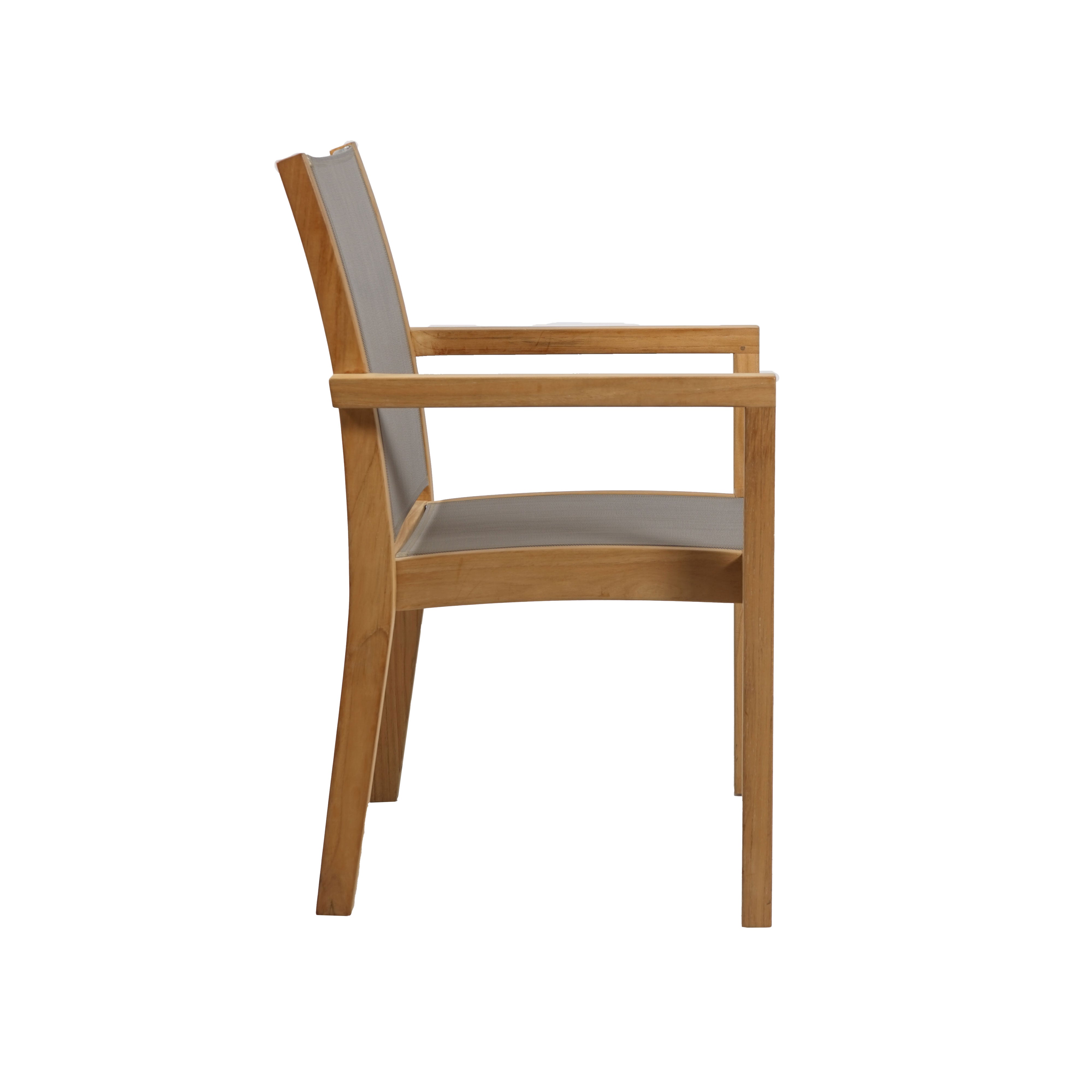 St.Tropez Stapelsessel Teakgestell, Baty taupe