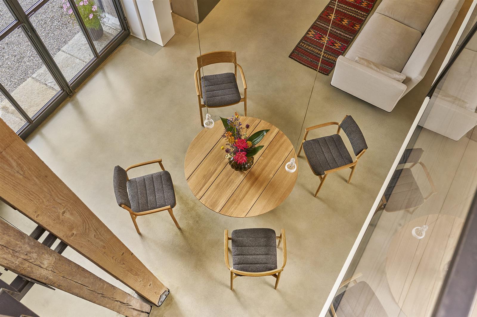 Teva Esstisch Ø 120 cm Teak massiv