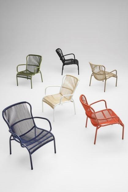 Loop Lounge Sessel Rope terracotta