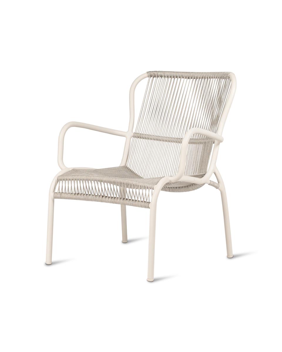 Loop Lounge Sessel Rope dune white