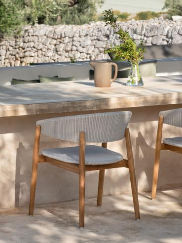 Mona Dining Sessel Teak / old Lace