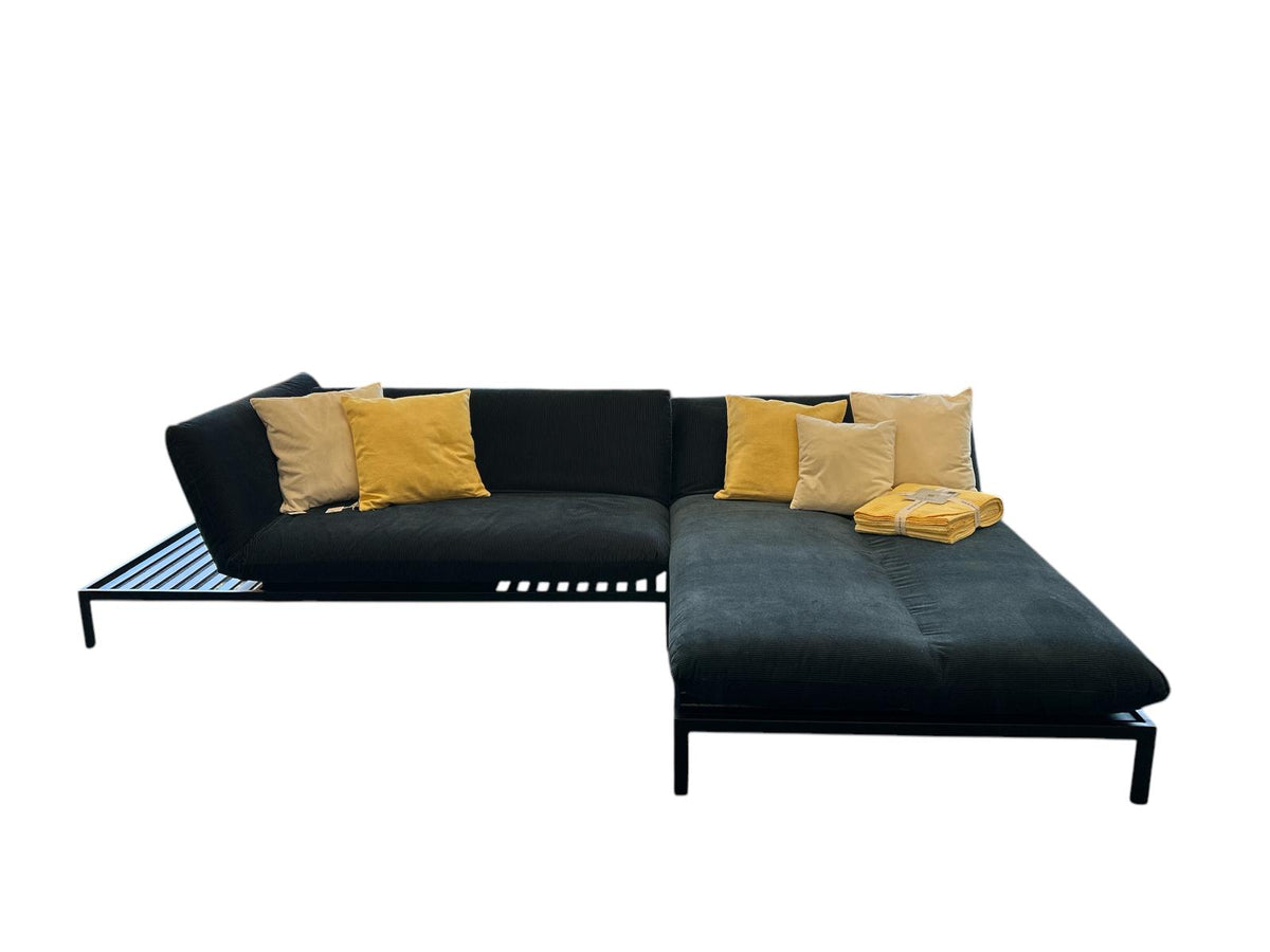 KAYA Loungesofa Metall schwarz beschichtet / charmelle Lounge Stahlbla