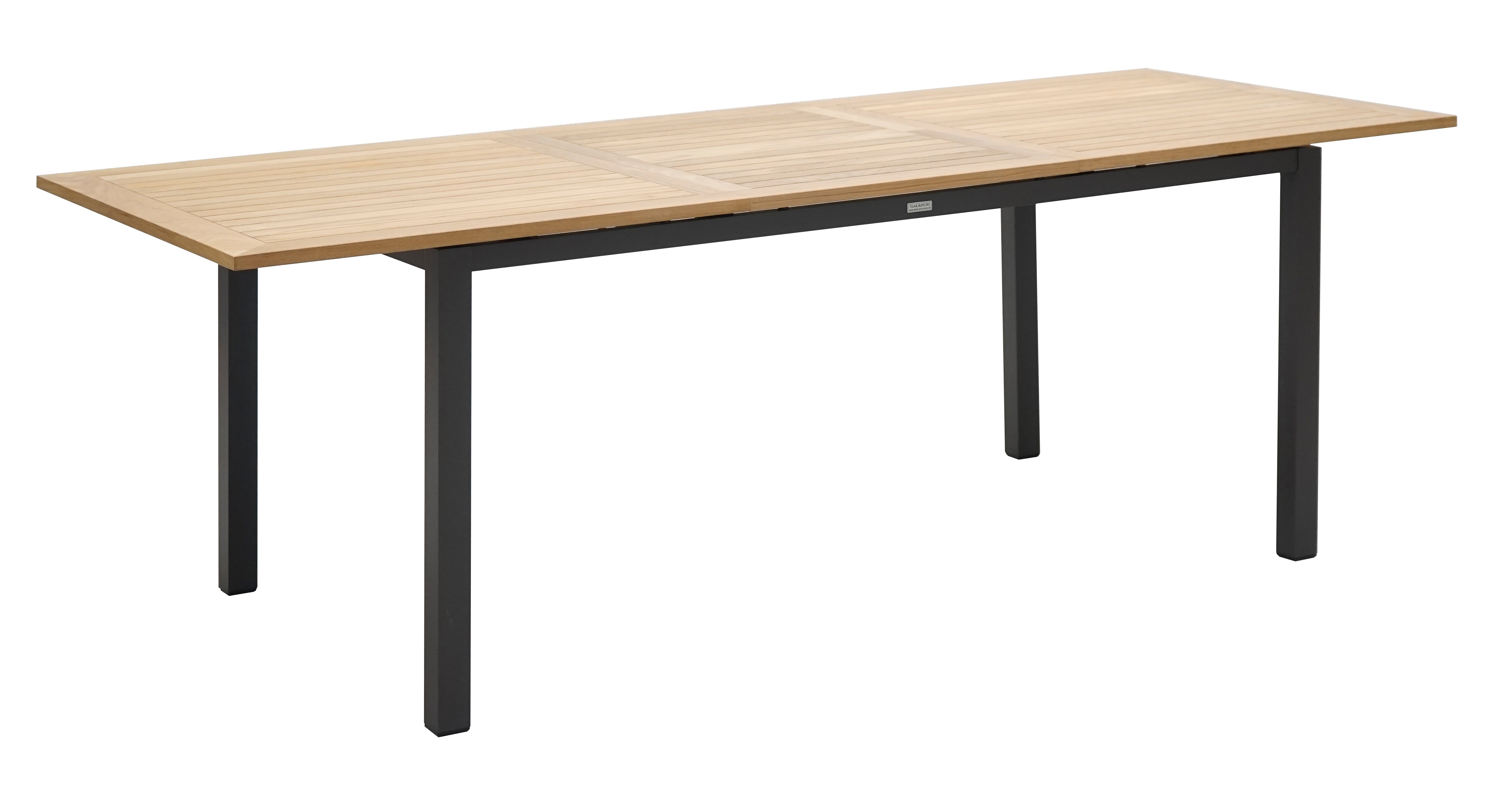 Montreal Ausziehtisch 50 mit Teakholz