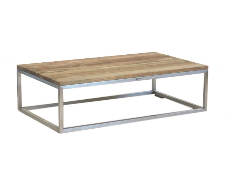 Bahama Couchtisch Edelstahl/Teak 120x70x35cm