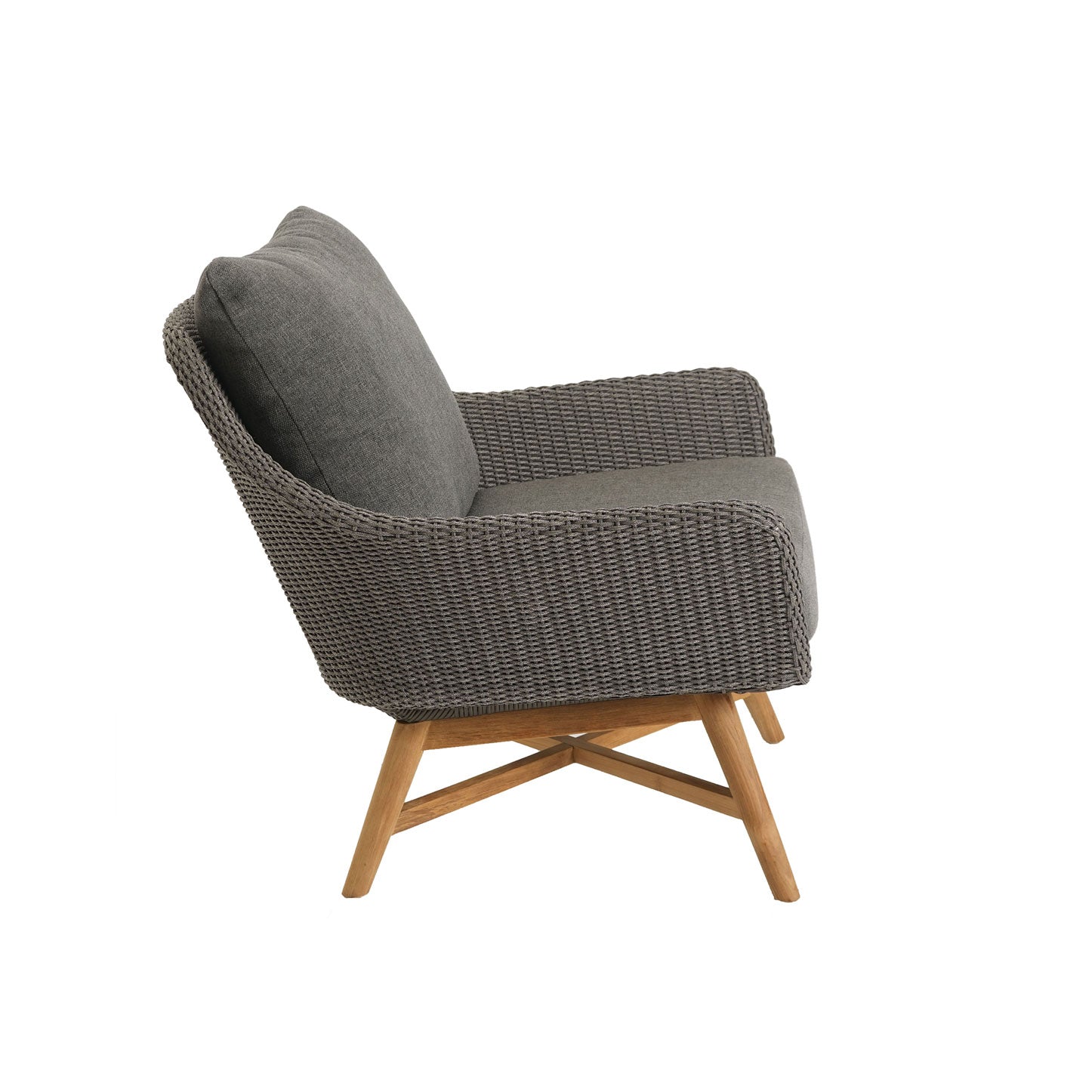 Carmen Lounge Chair Teak/Rope inkl. Kissen