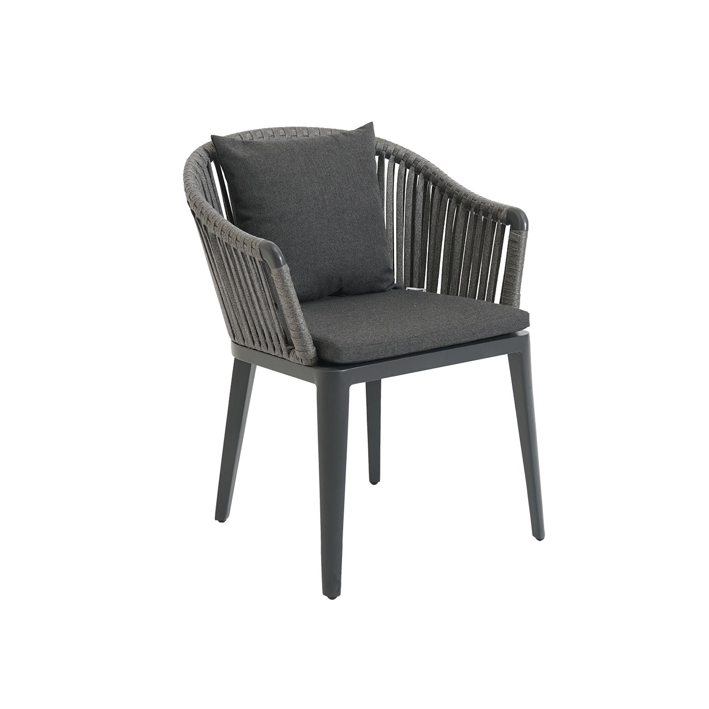 Cord Dining Sessel, Alu anthrazit, Stringflex grey