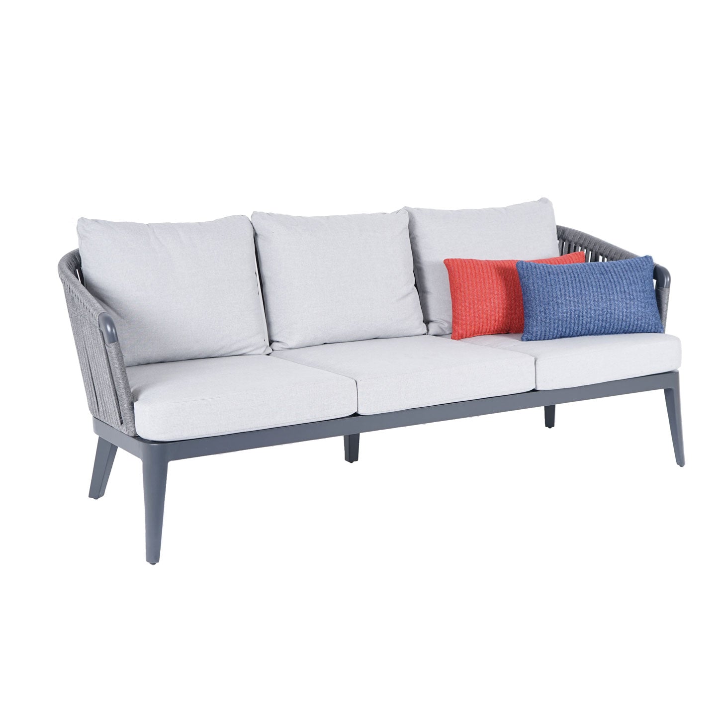 Cord Lounge Sofa 3-Sitzer, anthrazit inkl Standard Kissen