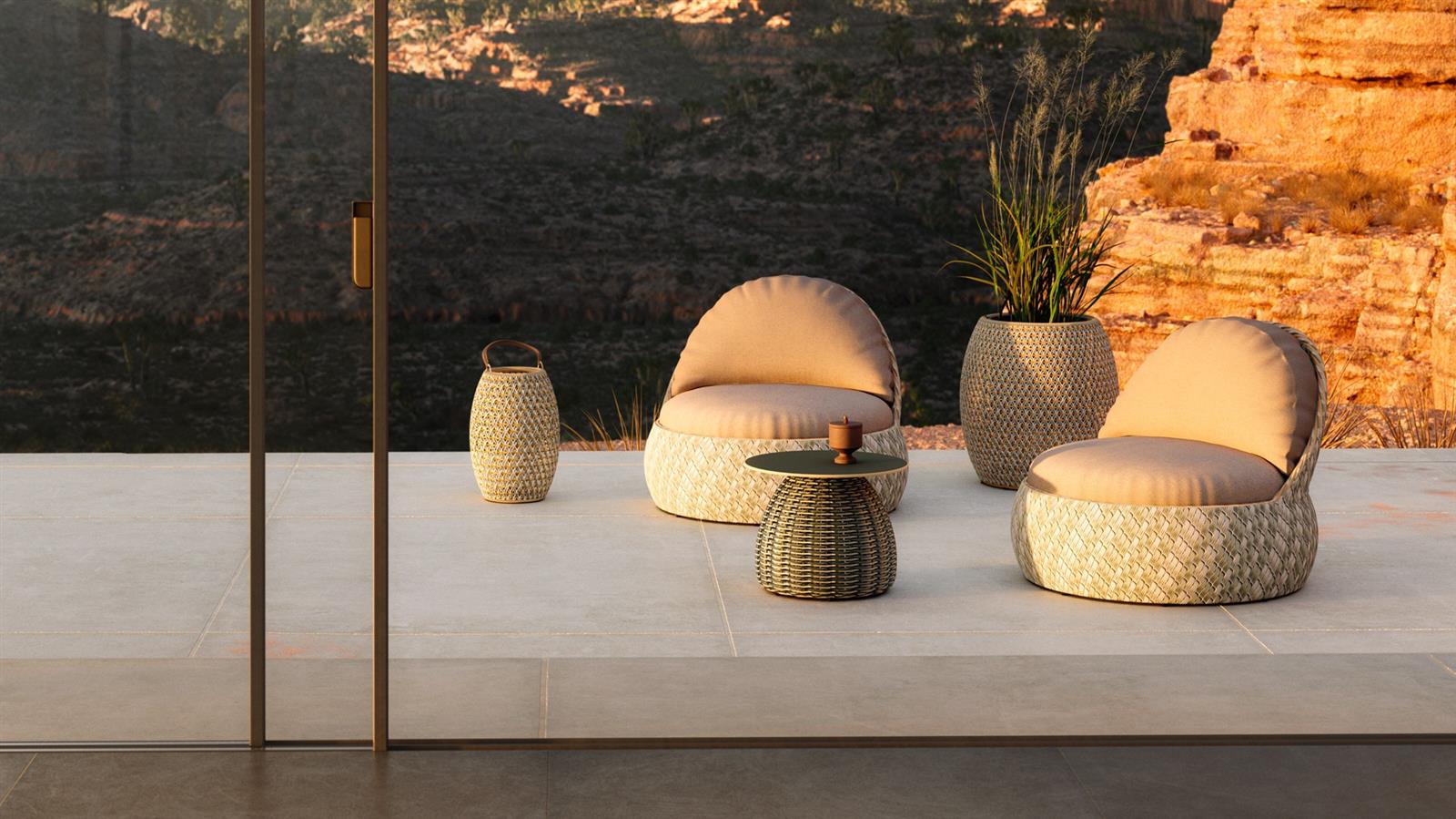 DALA Laterne Ø34cm M, Geflecht cuba