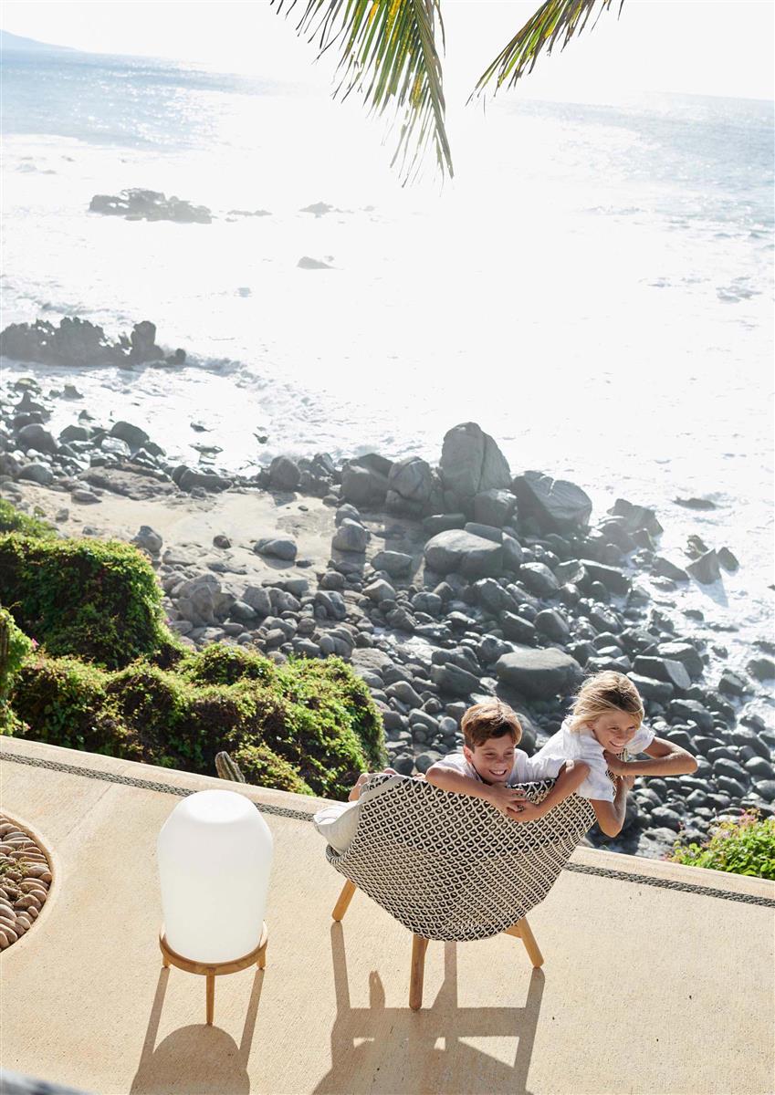 MBRACE Hochlehner Teak, Geflecht Pepper 115