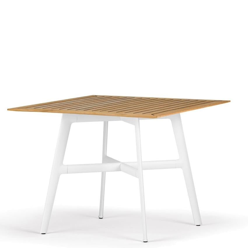 SEAX Esstisch Gestell lipari mit Teakholzplatte 100 x 100 cm