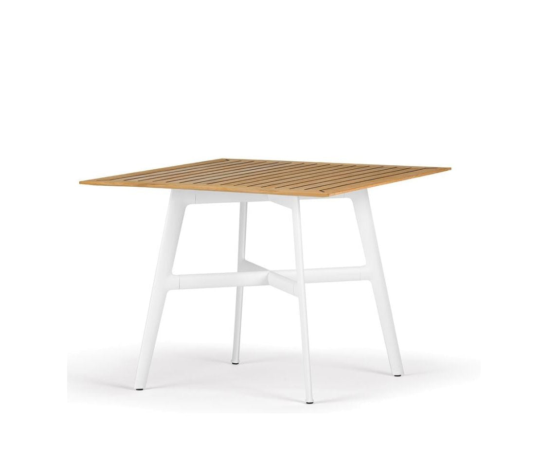 SEAX Esstisch Gestell lipari mit Teakholzplatte 100 x 100 cm