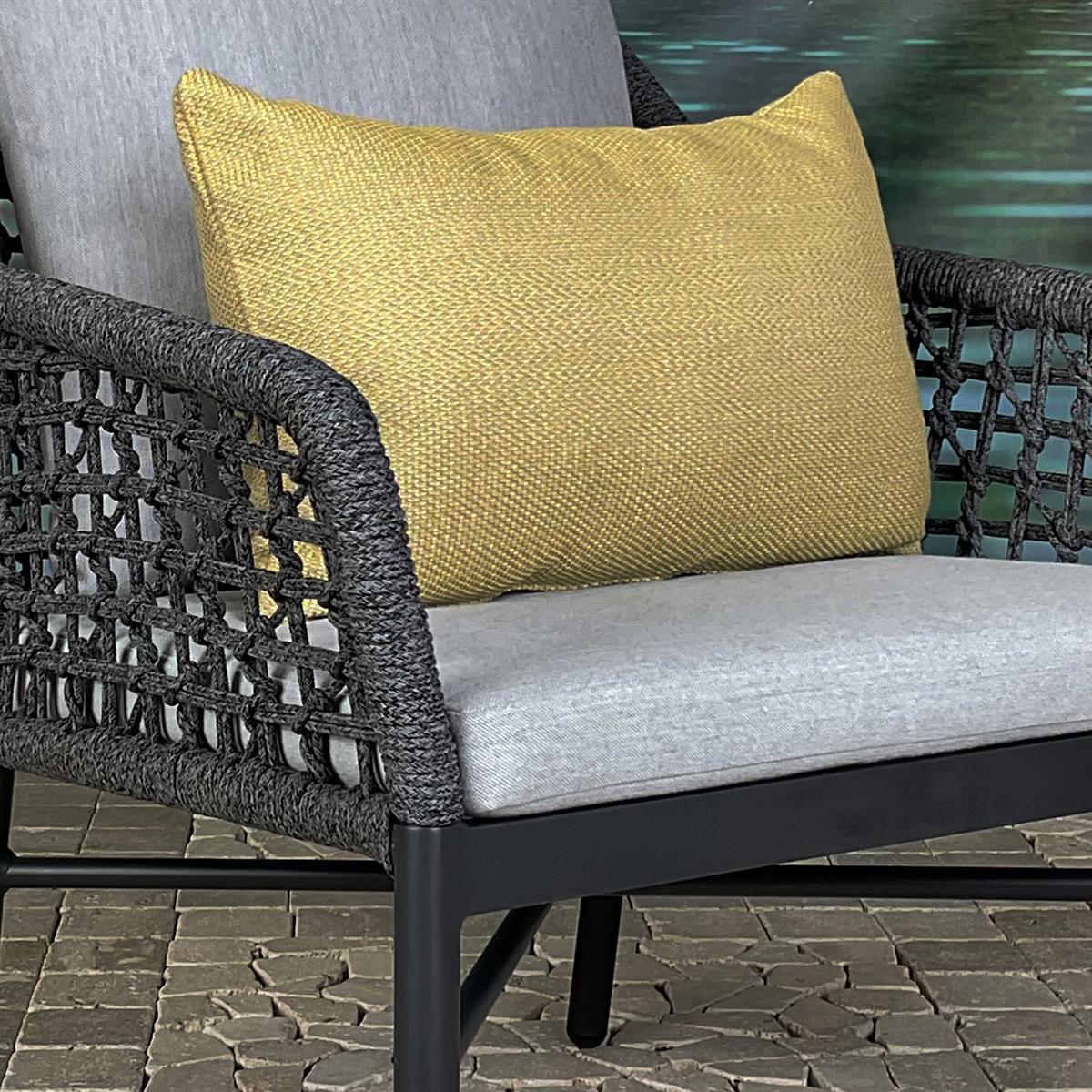 Faro ROPE Lounge Sessel, Alu, Rope dark grey