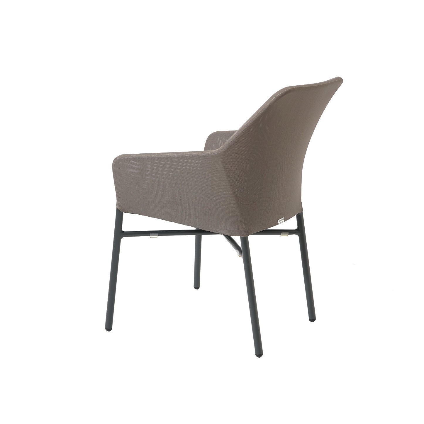 Faro Stapelsessel, Alu anthrazit, sling taupe